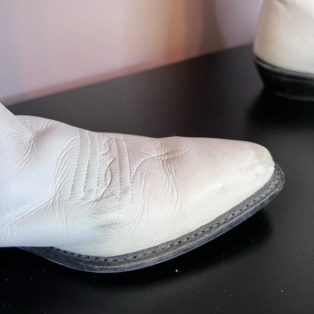 Vittorio Ricci White Cowgirl Boots 6M - Picture 8 of 16